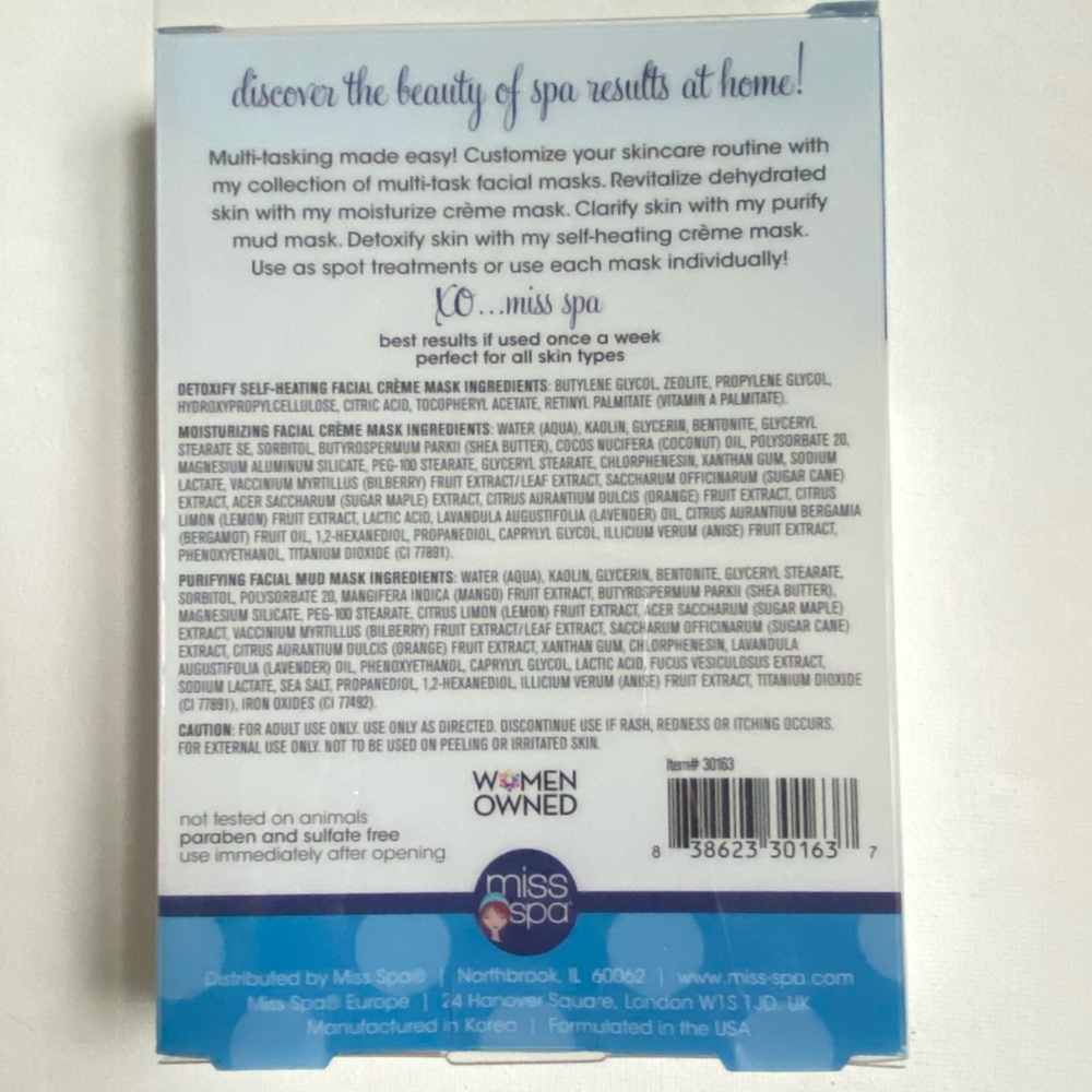 🔥5/$25🔥Miss Spa Multi Task Facial Masks - Picture 3 of 3